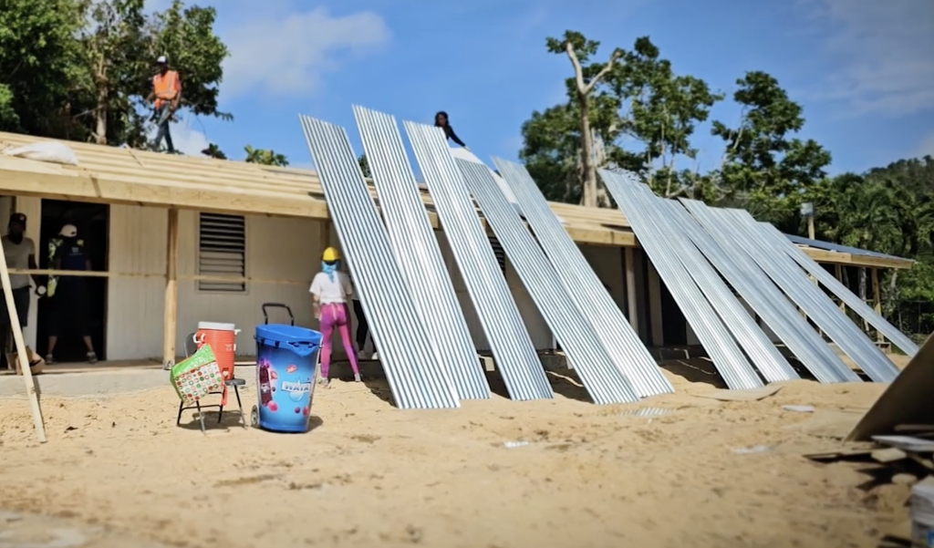 Exterior of school being built in Jamaica.